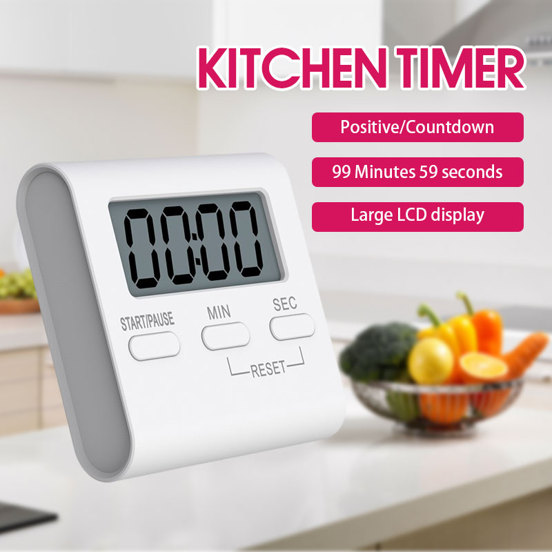 Kitchen Digital Timer Electronic Timer Cooking Digital LCD Kitchen Cooking  Baking Countdown Alarm Clock Study Stopwatch with Stand