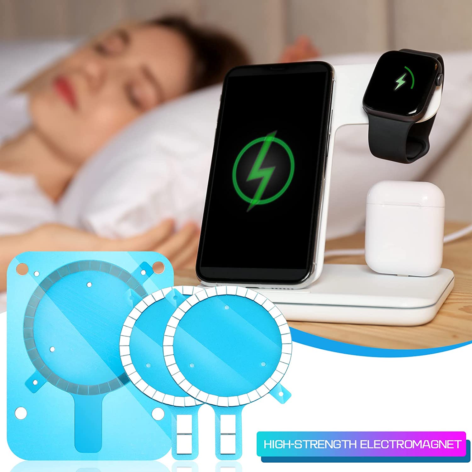 3 Pieces Sticker Wireless Charging Circle Phone