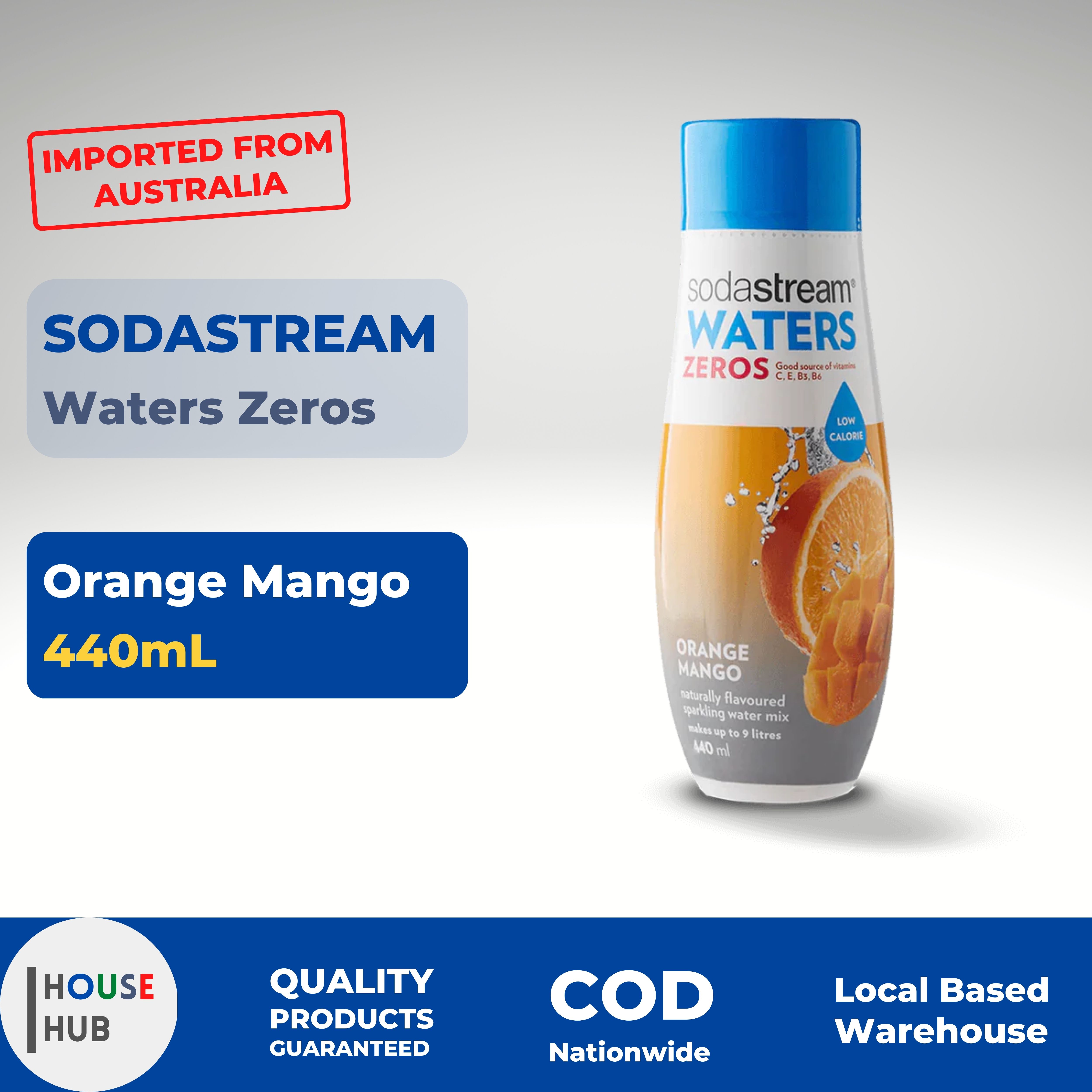 Sodastream Water Zeros Orange Mango Sparkling Water Mix, 440mL Lazada PH