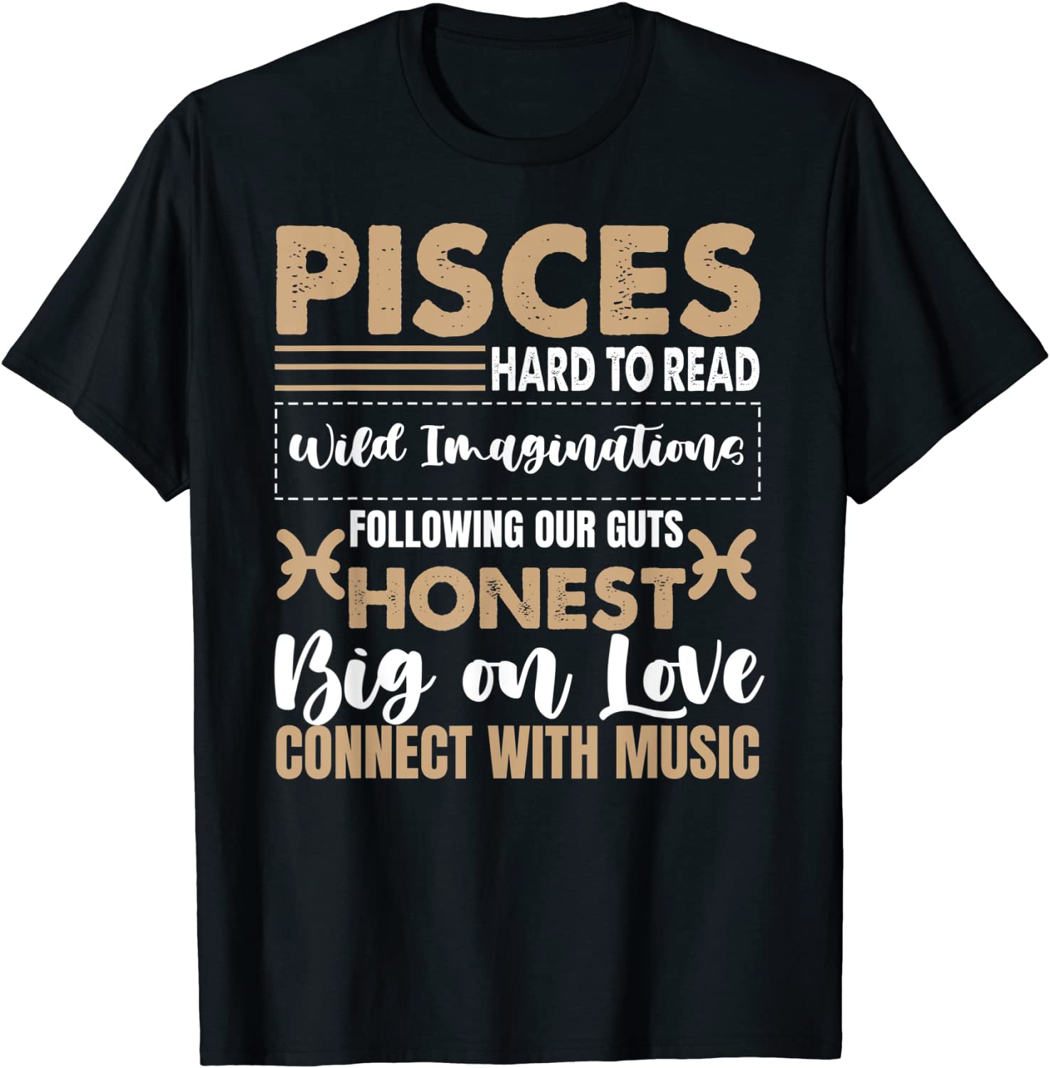 Pisces Zodiac Sign Horoscope Facts Funny Vintage Personality Cotton T-shirt  for Men and Women Tee Shirts Adults Short Sleeve Tshirts | Lazada PH