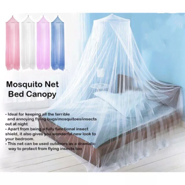 Mosquito Net Round Lace Insect Bed Canopy Netting Curtain (DoubleBed