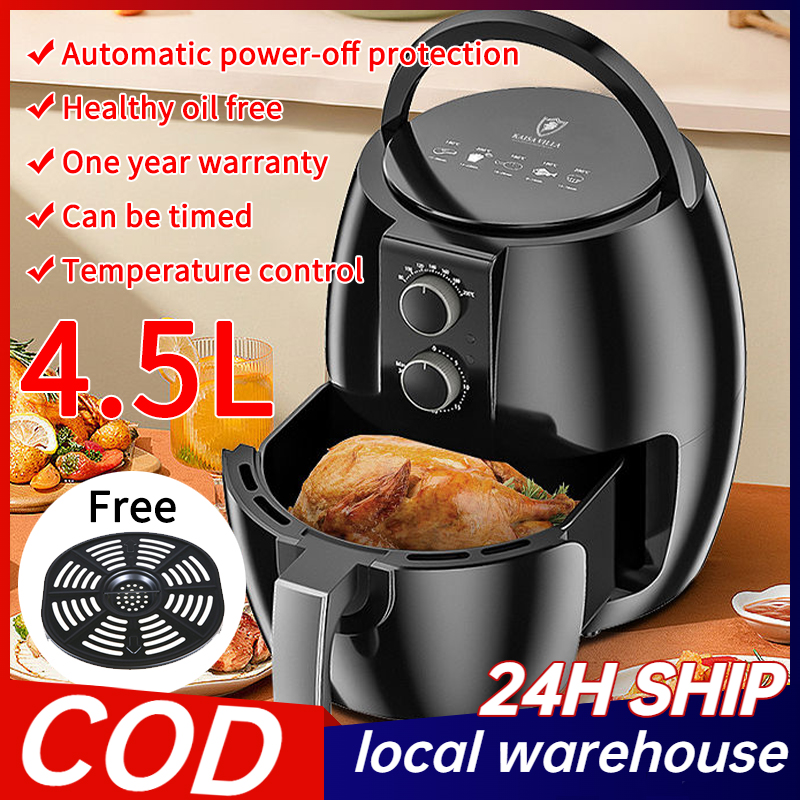 [One year warranty] 4.5L Large Capacity Air Fryer Airfryer Air Fryer On