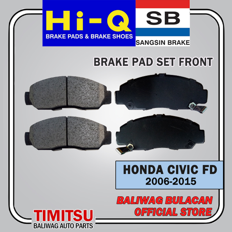 BRAKE PADS FRONT SET HONDA CIVIC FD 20062015 , BRV BRV 2017 UP PART