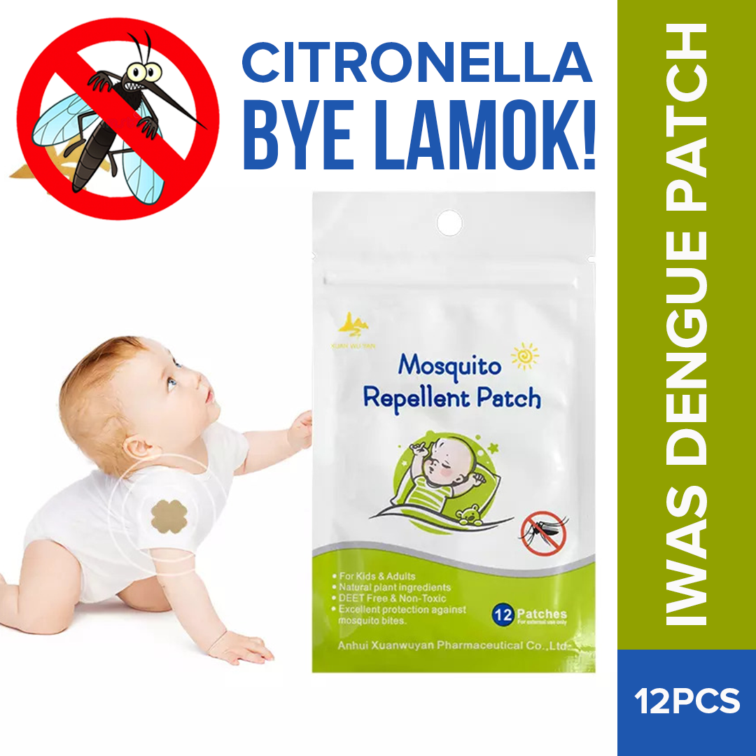 Mosquito Repellant Patch for Baby Toddlers Children and Kids with Citronella Smell Natural