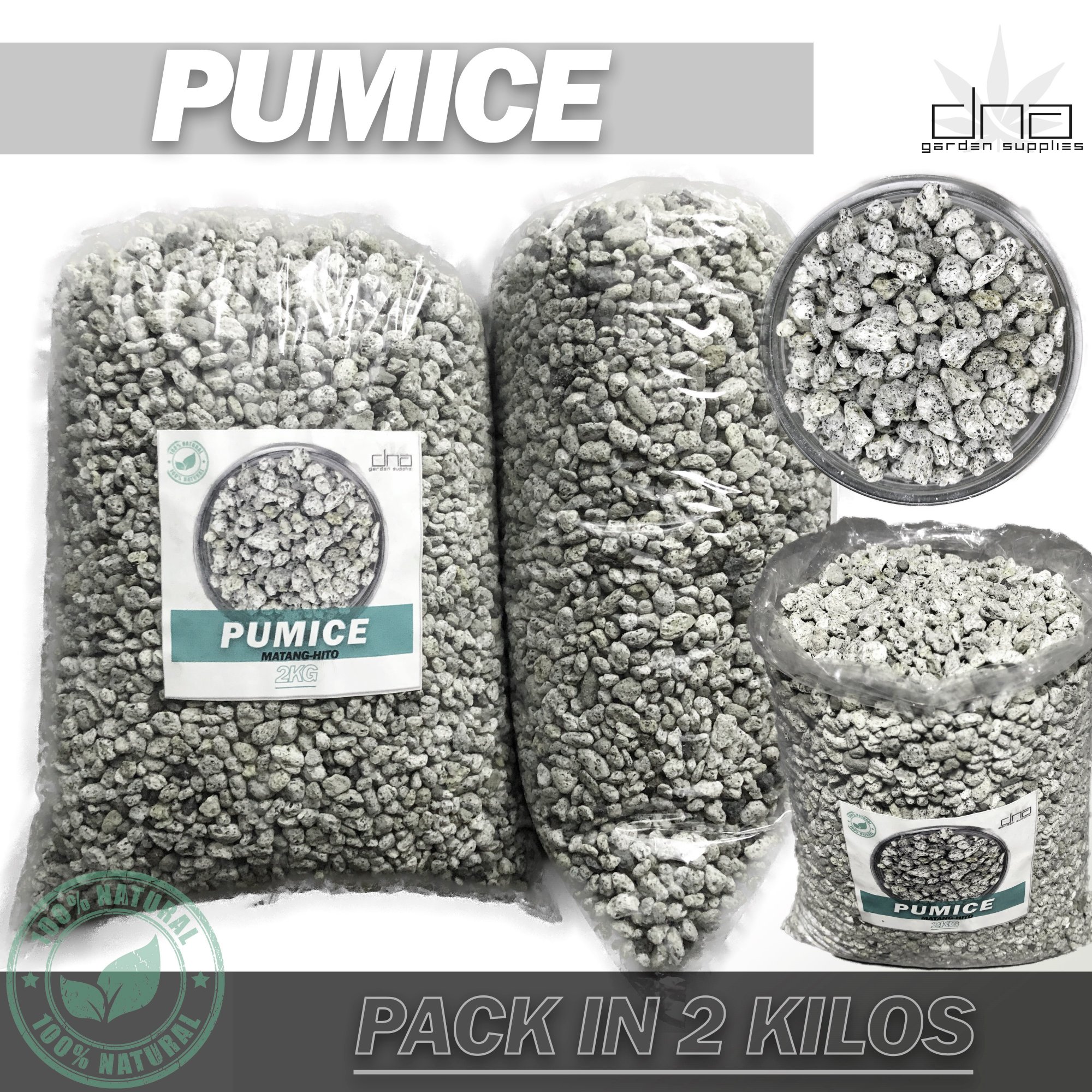 2KG PUMICE MATANG HITO (WASHED) for Soil Drainage preventing root rot