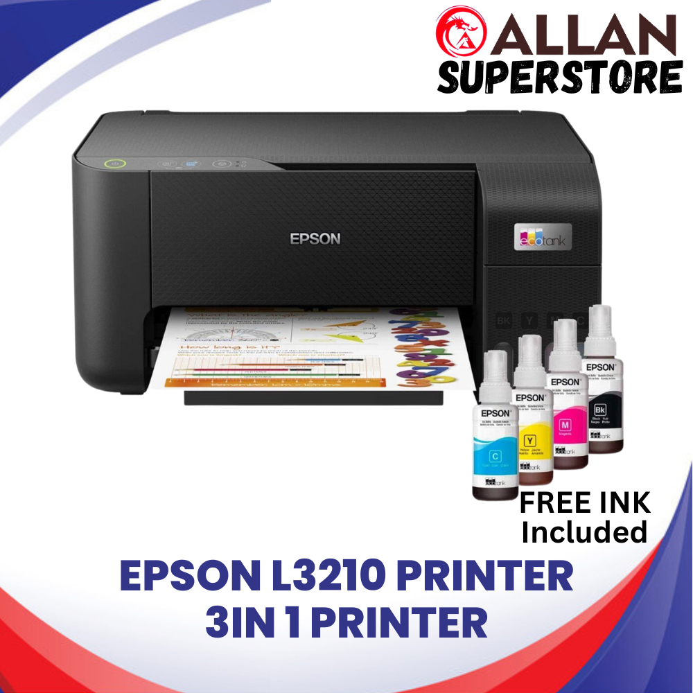 Epson EcoTank L3210 A4 AllinOne Ink Tank Printer Printer Ink