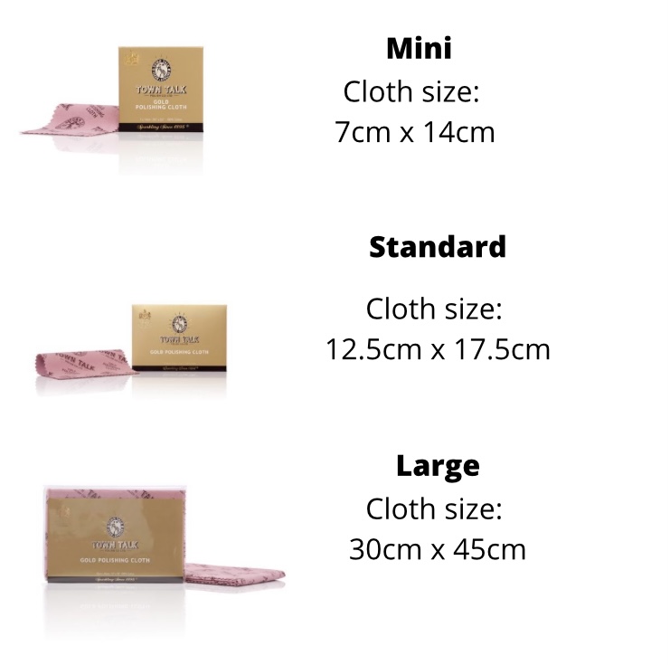 5pcs Original Town Talk Gold Polishing Cloth 12*17cm Jewelry Cleaning  Watches Natural Cotton Fibers