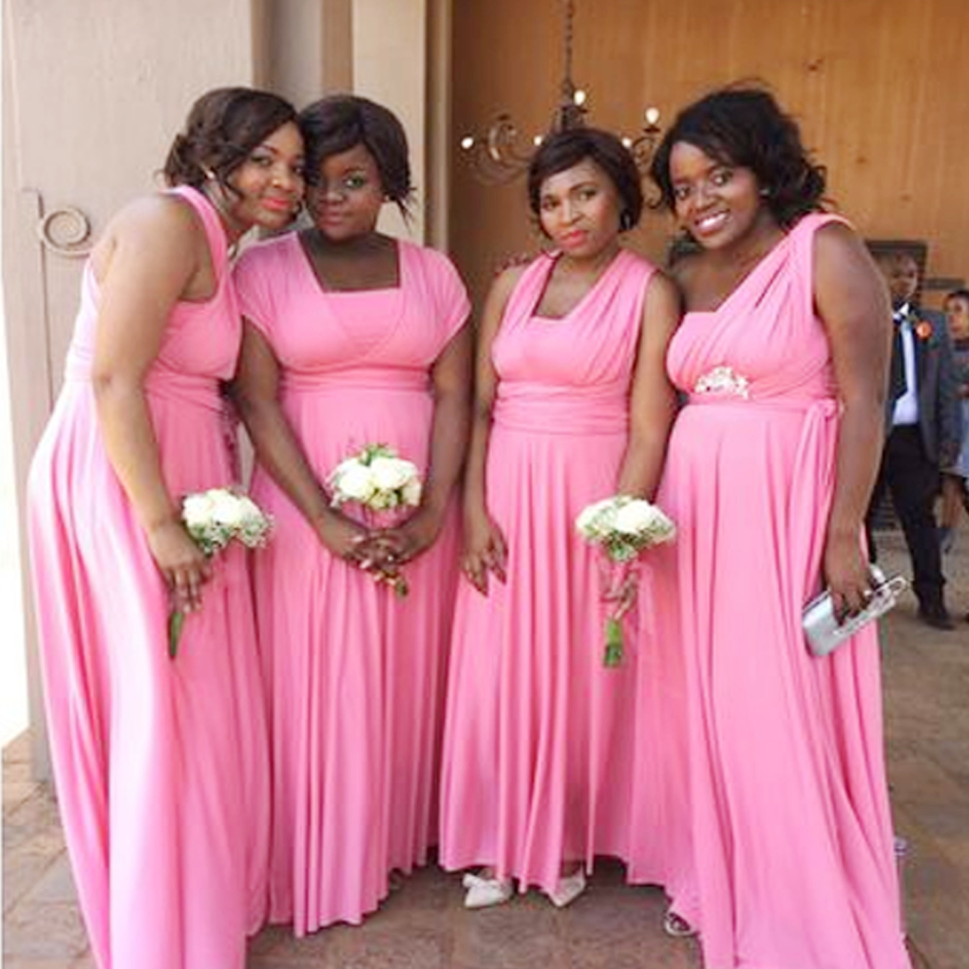 PLUS SIZE BLUSH PINK Infinity Dress With Tube Floorlength