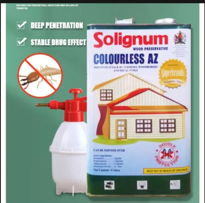 Solignum Wood Preservative Colourless 1 Liter Prevents Attack by