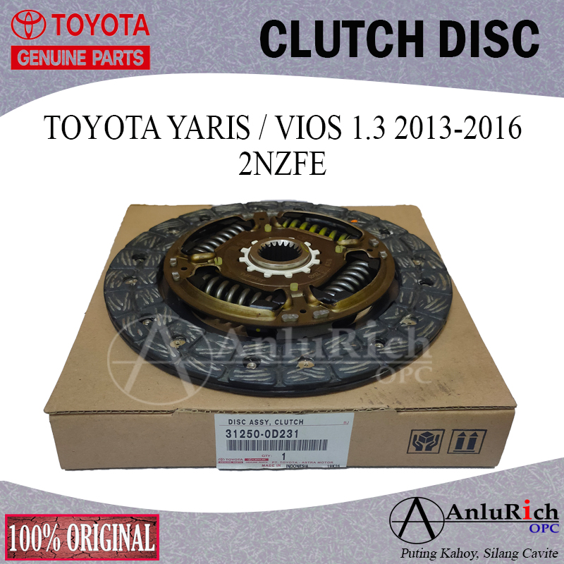 GENUINE TOYOTA CLUTCH DISC TOYOTA YARIS / VIOS 1.3 20132016 2NZFE