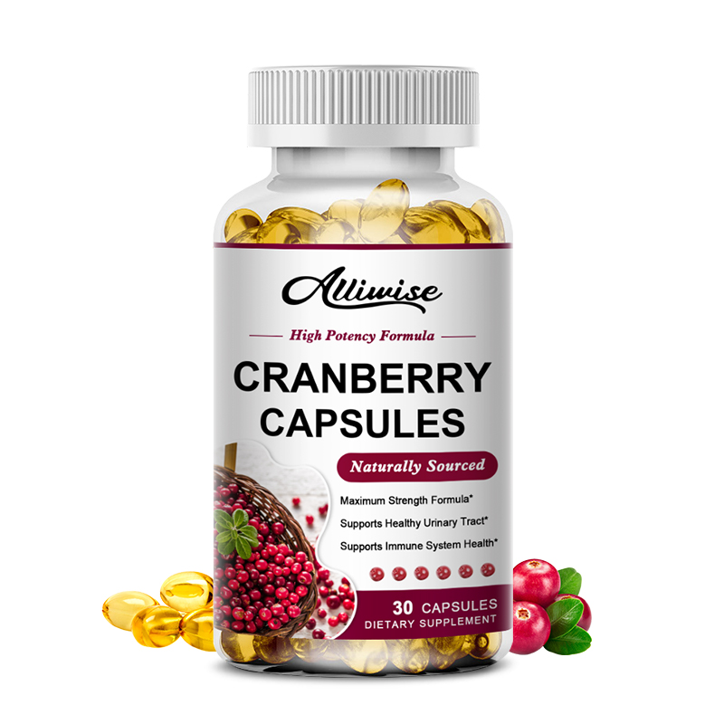 Cranberry Capsules Rich In Proanthocyanidin Antioxidants Vitamins C and