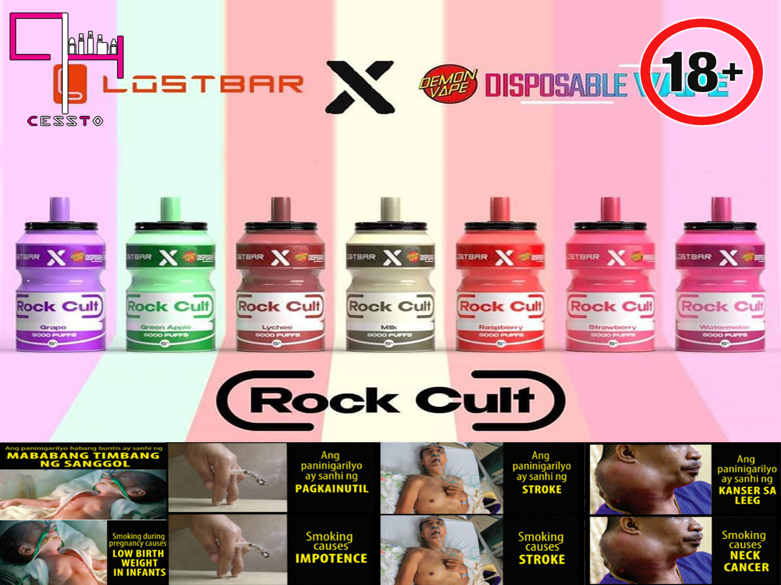 Rock Cult 9000 5 Dispo ORIGINAL Lazada PH