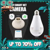 Wifi Panoramic Bulb CCTV Camera - 1080P by 