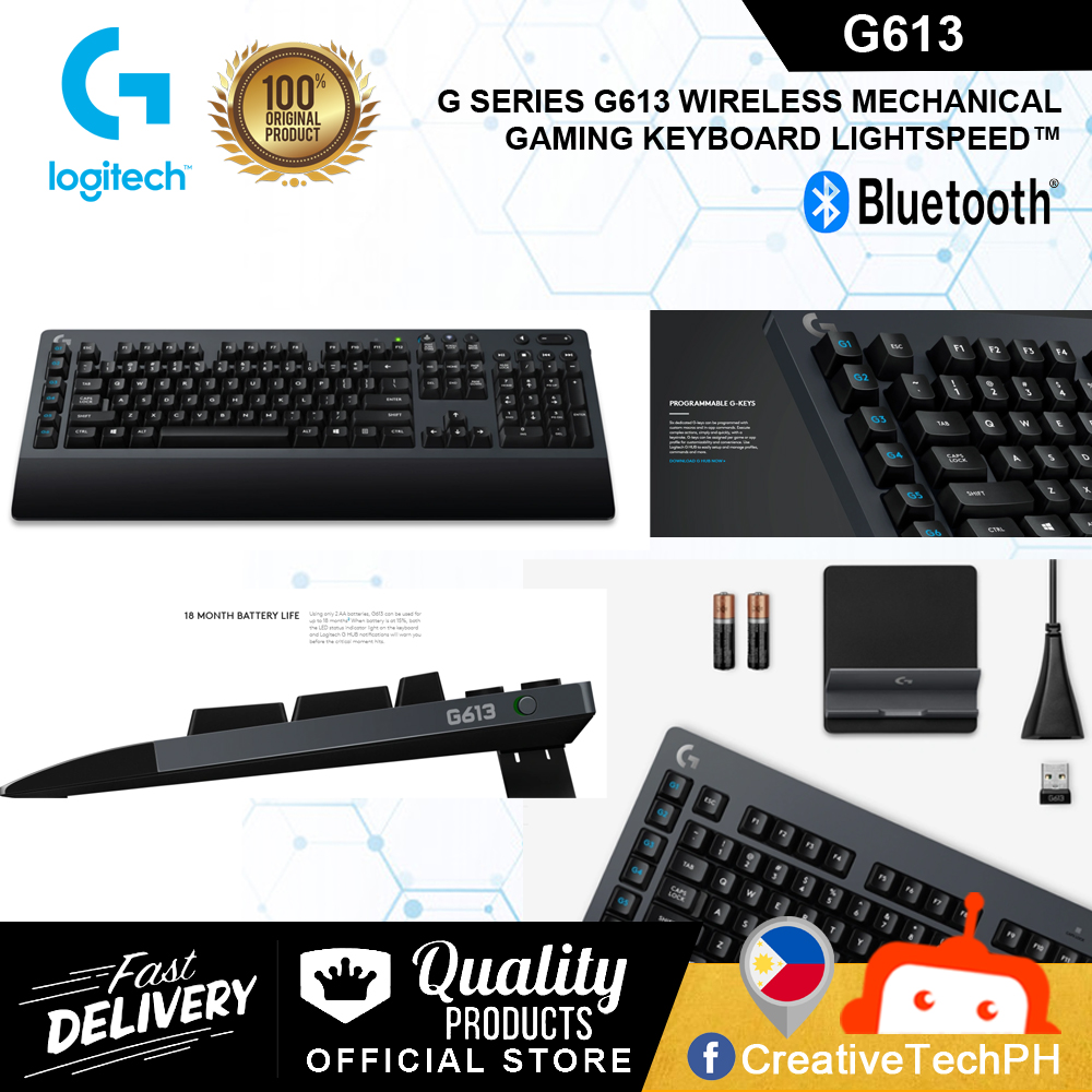 G613 G SERIES G613 WIRELESS MECHANICAL GAMING KEYBOARD LIGHTSPEED