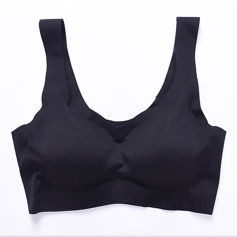 FLZ Ice Silk Plain Seamless Sports Bra comfort ladies underwear sports bra push up plus size