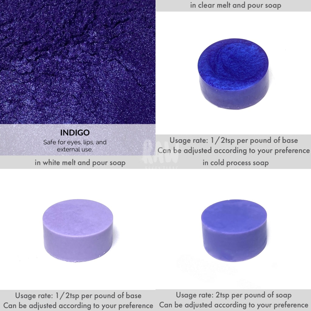 Blue Mica Powder for Soap, Cosmetics, Resin, Slime - 5g / 25g