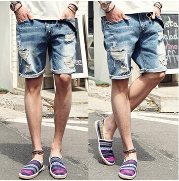 tattered shorts men