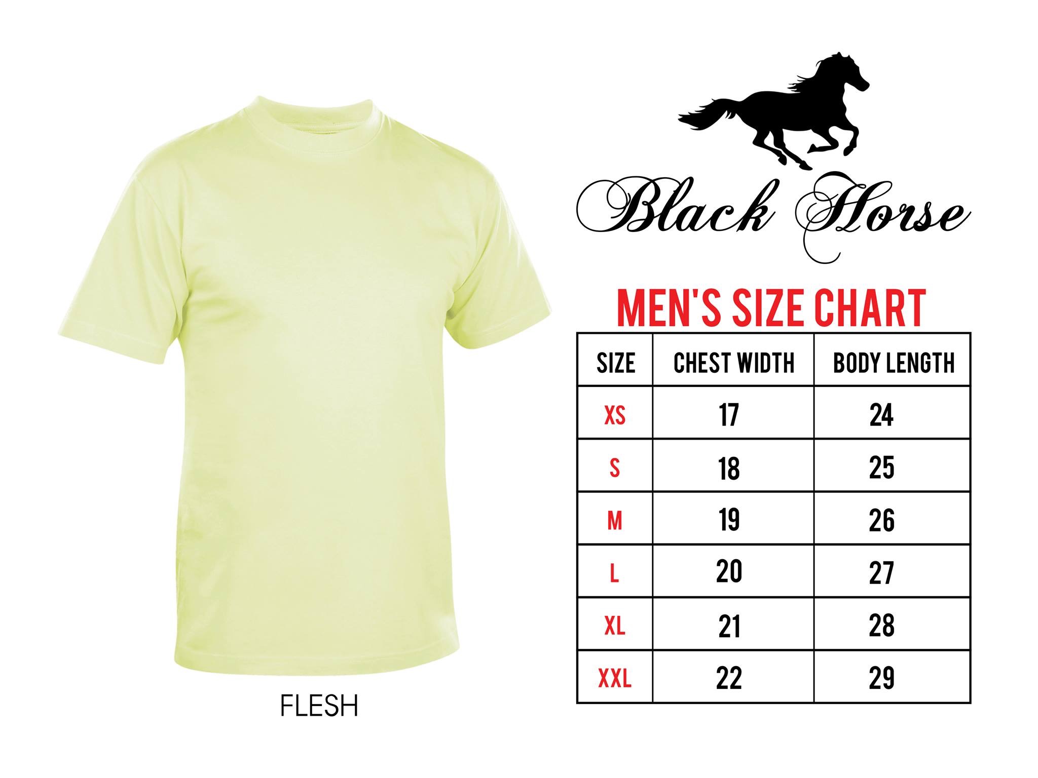 BLACK HORSE ROUND NECK T-SHIRT (UNISEX 