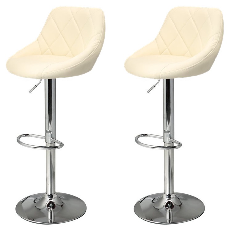 2 Pcs Bar Stool Chair Lifestyle Person Air Lift Adjustable High Chair