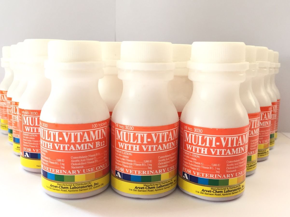 [FCR AGRIVET] 10 BOTTLES ARVET MULTIVITAMIN WITH VITAMIN B12 TABLETS