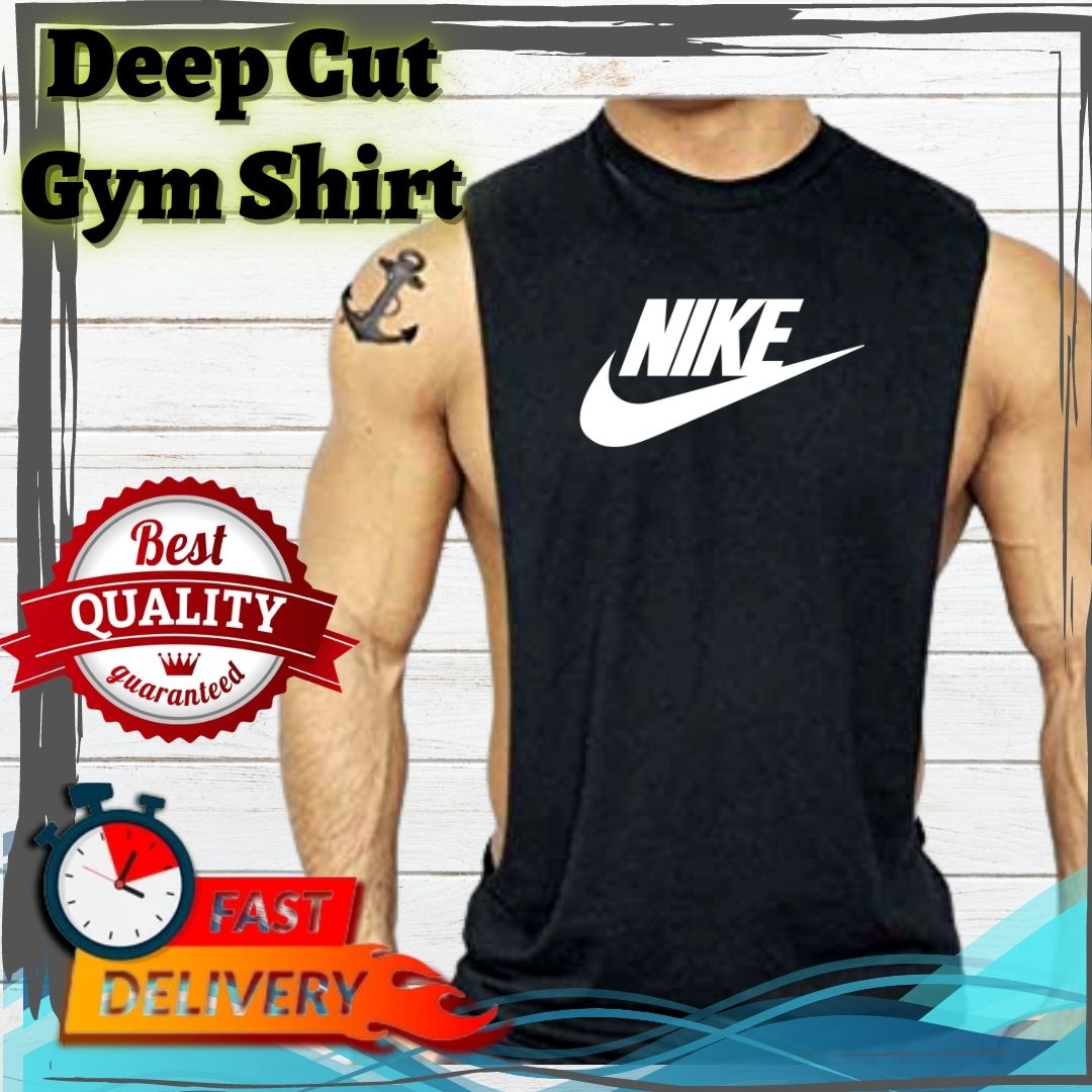 Gym Tshirts Deep Cut Armhole Drop 