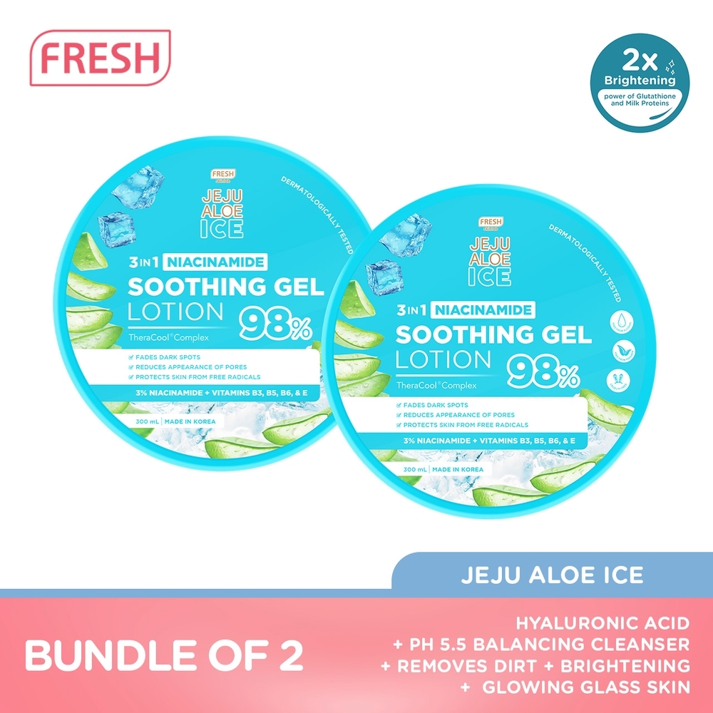 Fresh Skinlab Jeju Aloe Ice Soothing Gel Lotion (300ml) Multiuse