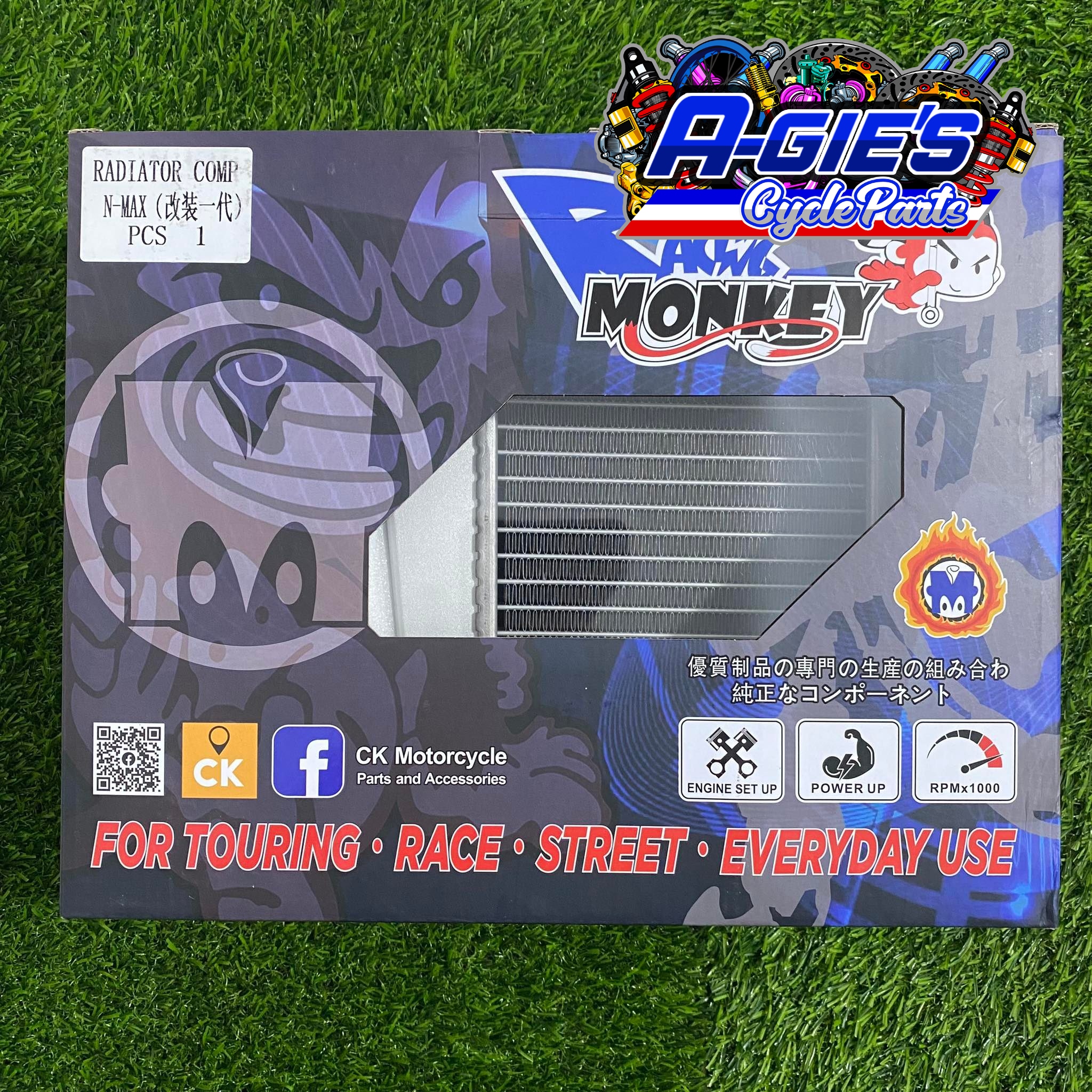 RACING MONKEY RADIATOR COMP 2 ROWS YAMAHA NMAX155 Lazada PH