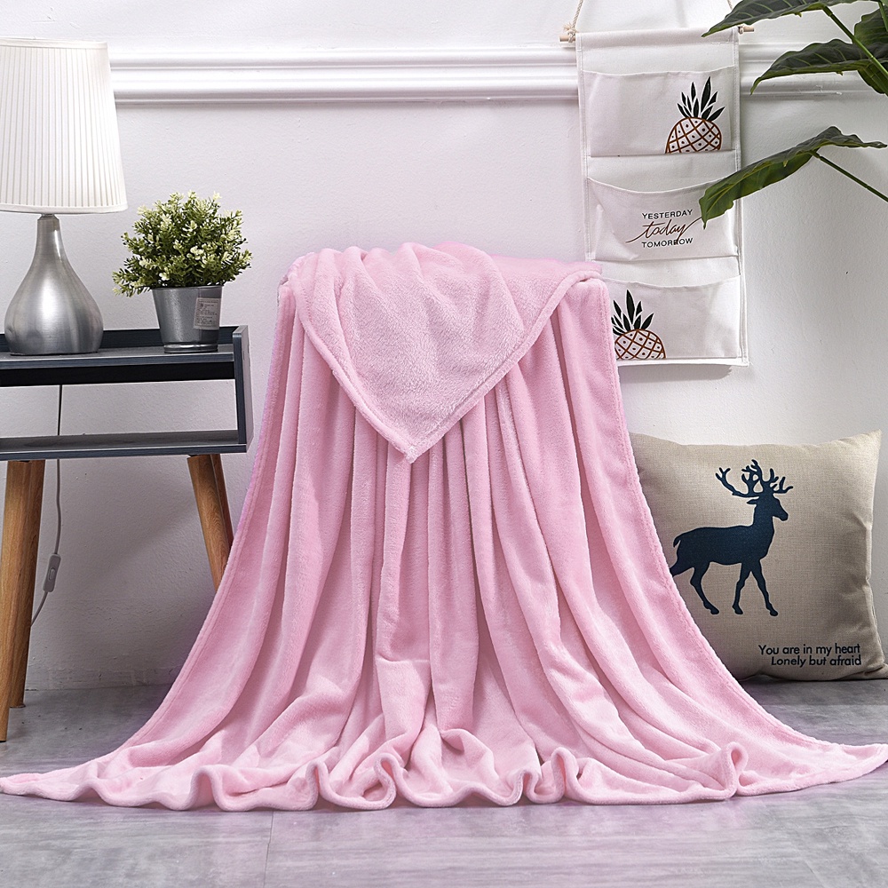 Designer's Quarters Kidland 180*200cm Fleece Blanket Coral For Beds Mink Fur Throw Solid