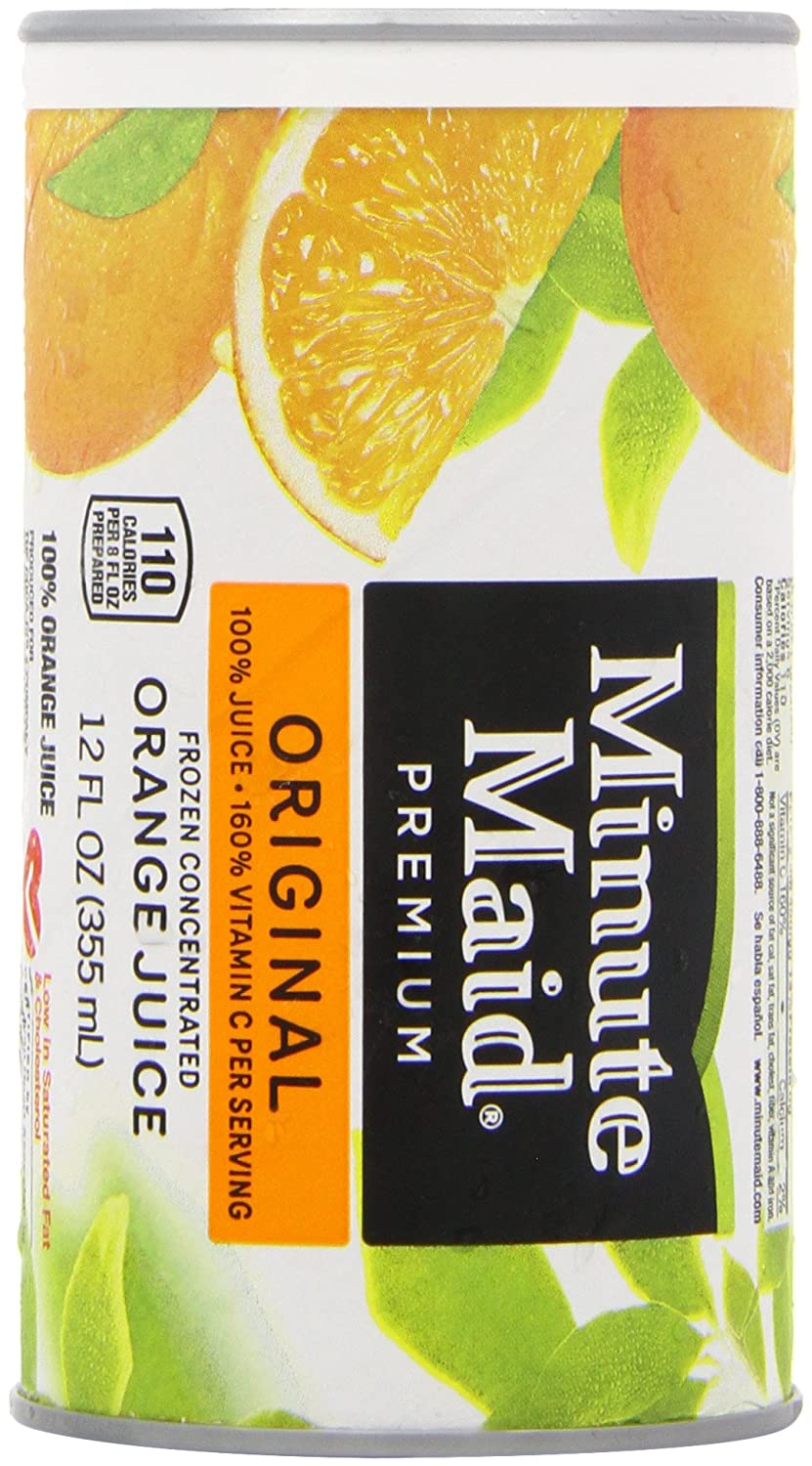 Frozen Minute Thawed Orange Juice Concentrate Old Orchard 100