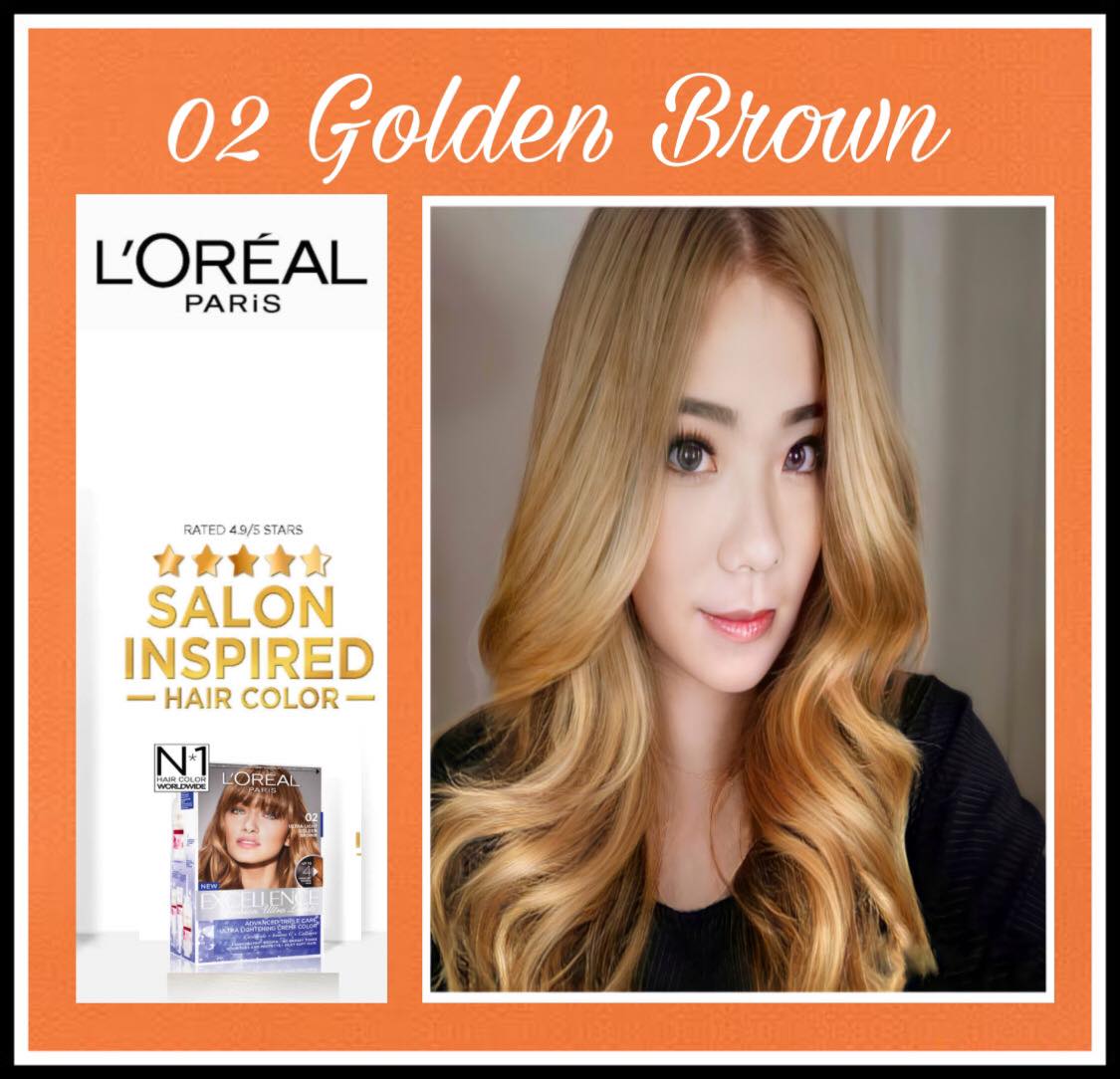 Hair color LOREAL Excellence Fashion Lights 02 Golden Brown | Lazada PH