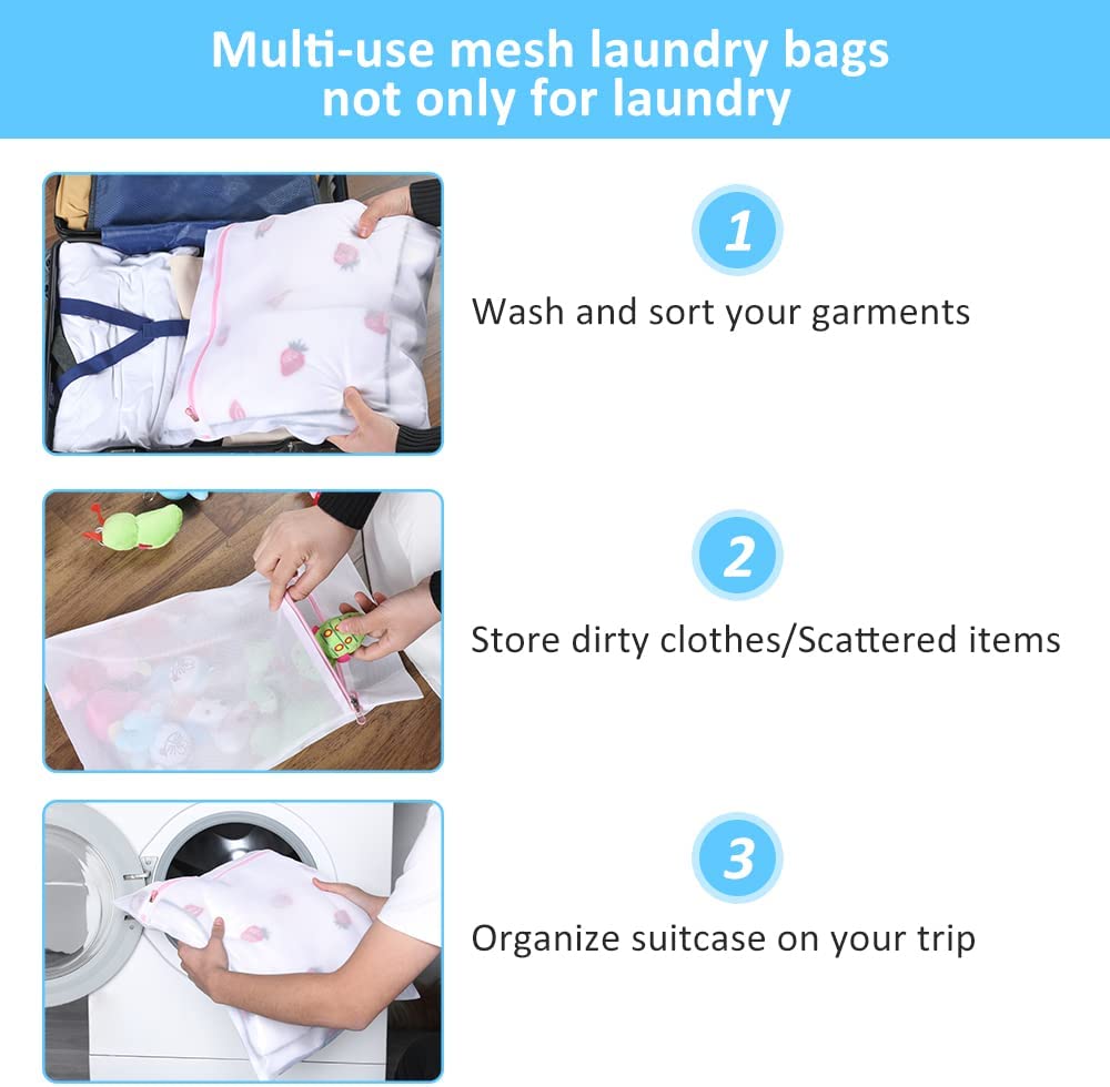 GOGOODA 7Pcs Mesh Laundry Bags for Delicates with Premium Zipper, Travel  Storage Organize Bag, Cloth…See more GOGOODA 7Pcs Mesh Laundry Bags for