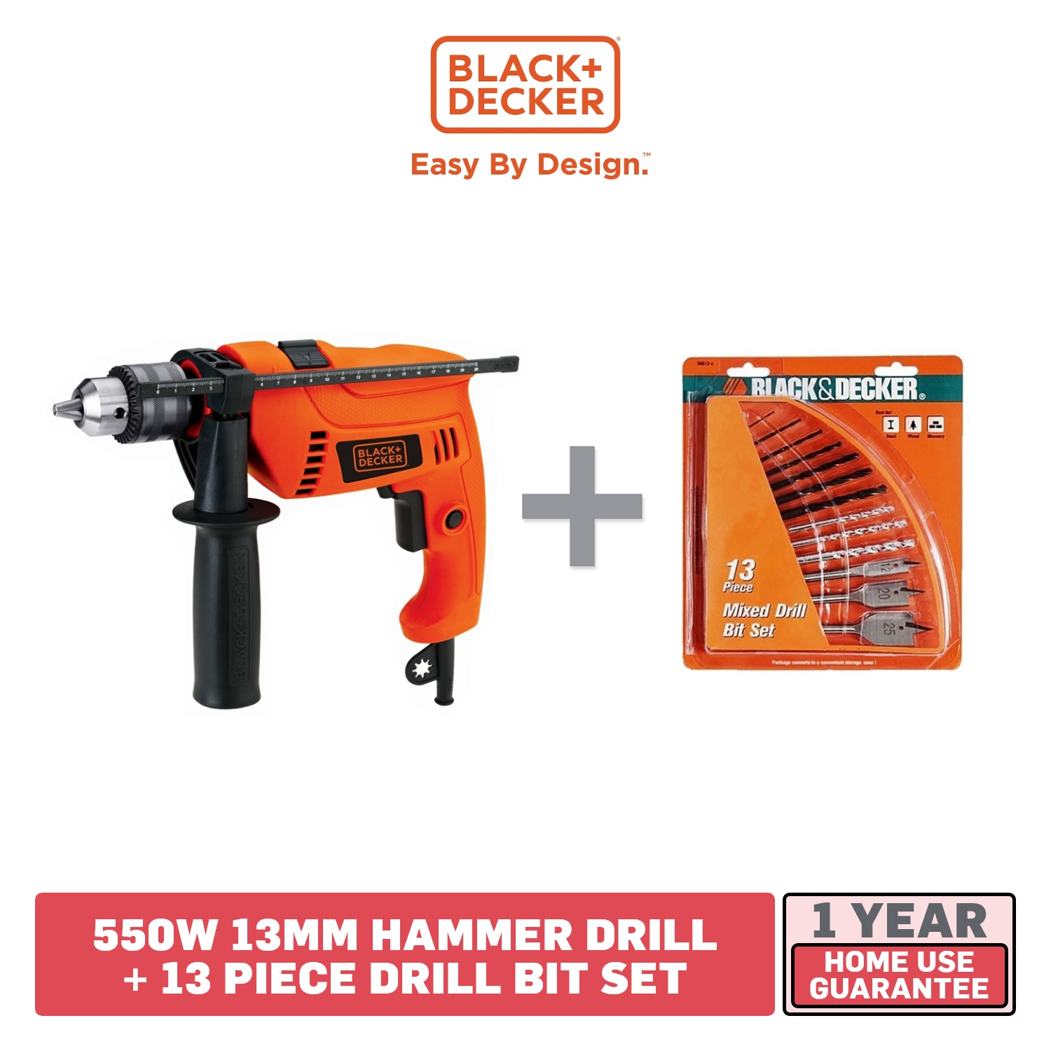 BLACK+DECKER™ Hammer Drill HD555K 
