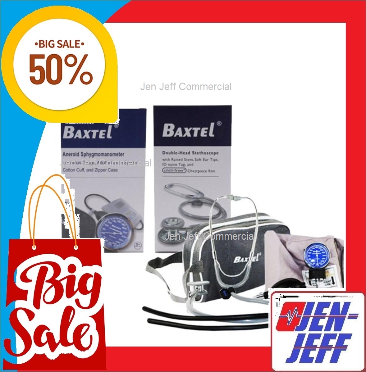 Baxtel Sphygmomanometer and Stethoscope Set Blood Pressure Monitor