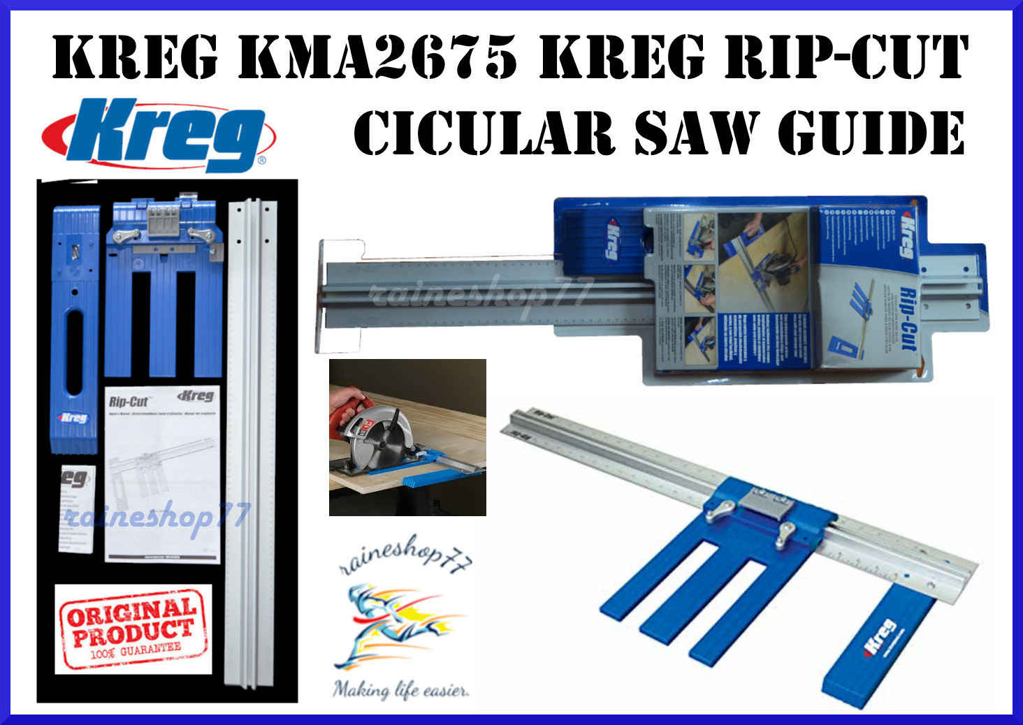 Kreg Rip Cut Circular Saw Edge Guide Kreg Kma2685 Original Lazada Ph