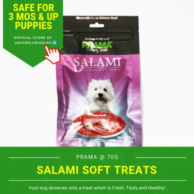 Prama Salami Delicacy Snack Made with Fresh Chicken Meat for Puppies and Adult Dogs (70g)