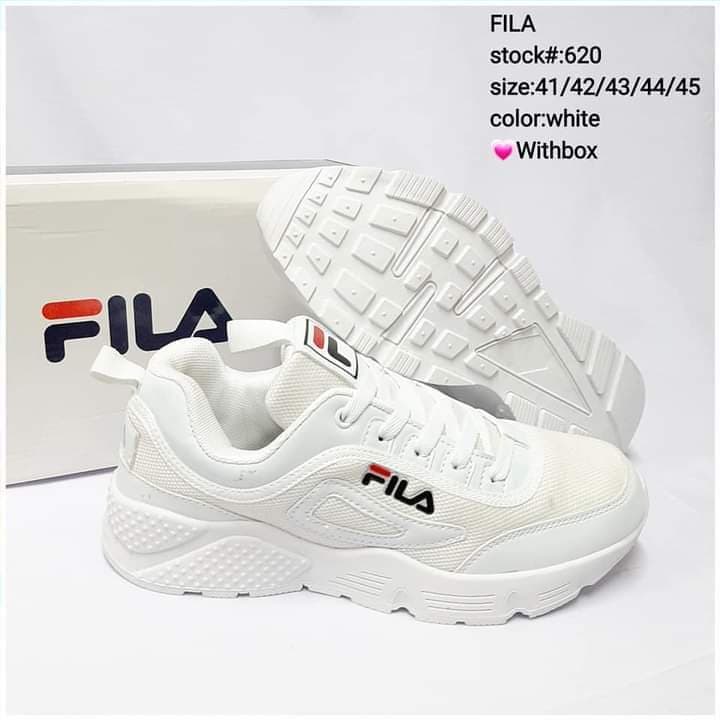 FILA RUNNING SHOES / WHITE RUBBER SHOES 