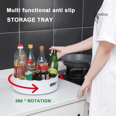 Multifunctional Rotating Rack, Thickened Non-Slip Storage Tray, Household Bottle