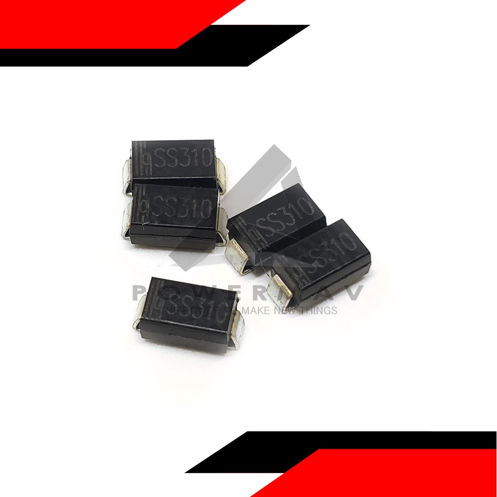5pcs ss310 diode smd s310 SR3100 Schottky Barrier Rectifier Diode 3A