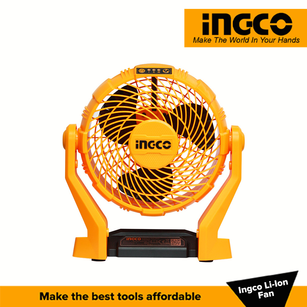 INGCO CFALI2007 20V Lithium-ion Fan - Compact Cooling, 7 Diameter