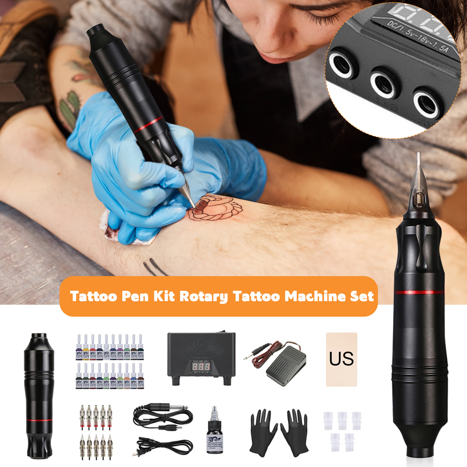 Tattoo Pen Kit Ares Quality Rotary Tattoo Machine  GAbrowcom   Microblading PMU Supplies Wholesale
