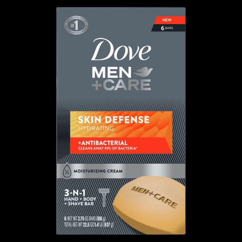Dove Men+Care Antibacterial Soap Bar Skin Defense