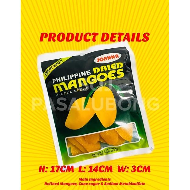Joanna Dried Mangoes 100G CEBU PASALUBONG Lazada PH