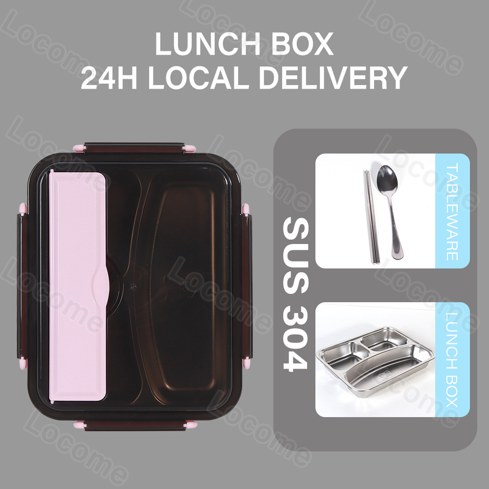 【24 Hours Shipped】304 Stainless Steel Bento Box Double Food Box