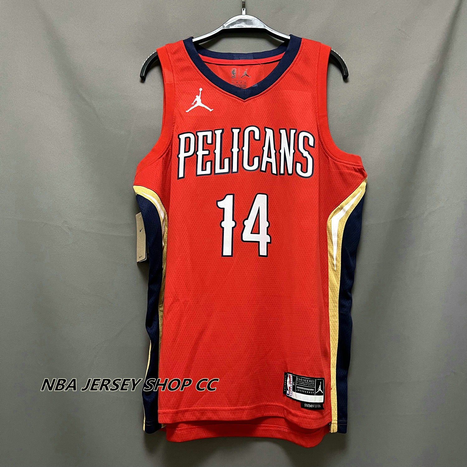 Brandon Ingram Pelicans Signed Red 2021-2022 Jordan Brand Swingman Jersey