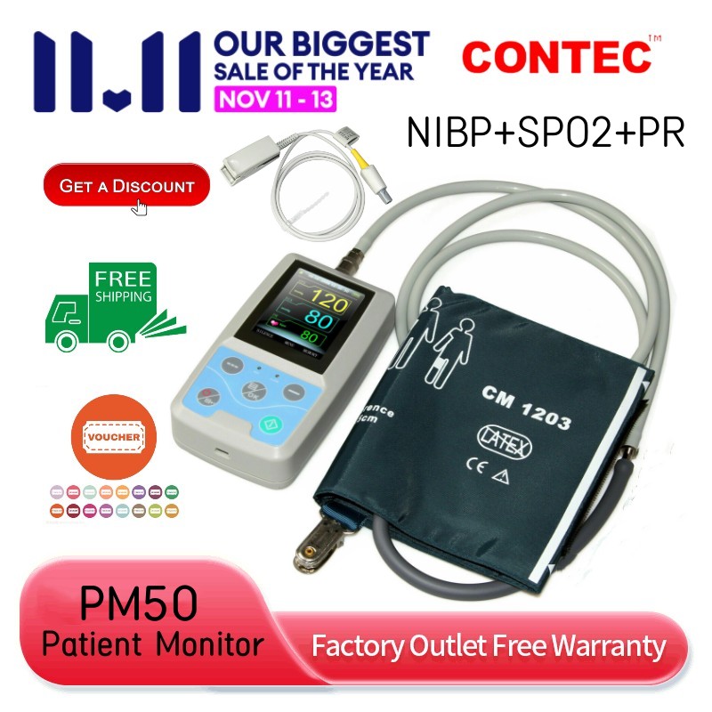 Ambulatory Blood Pressure Monitor NIBP Holter ABPM50 with adult cuff U –  CONTEC