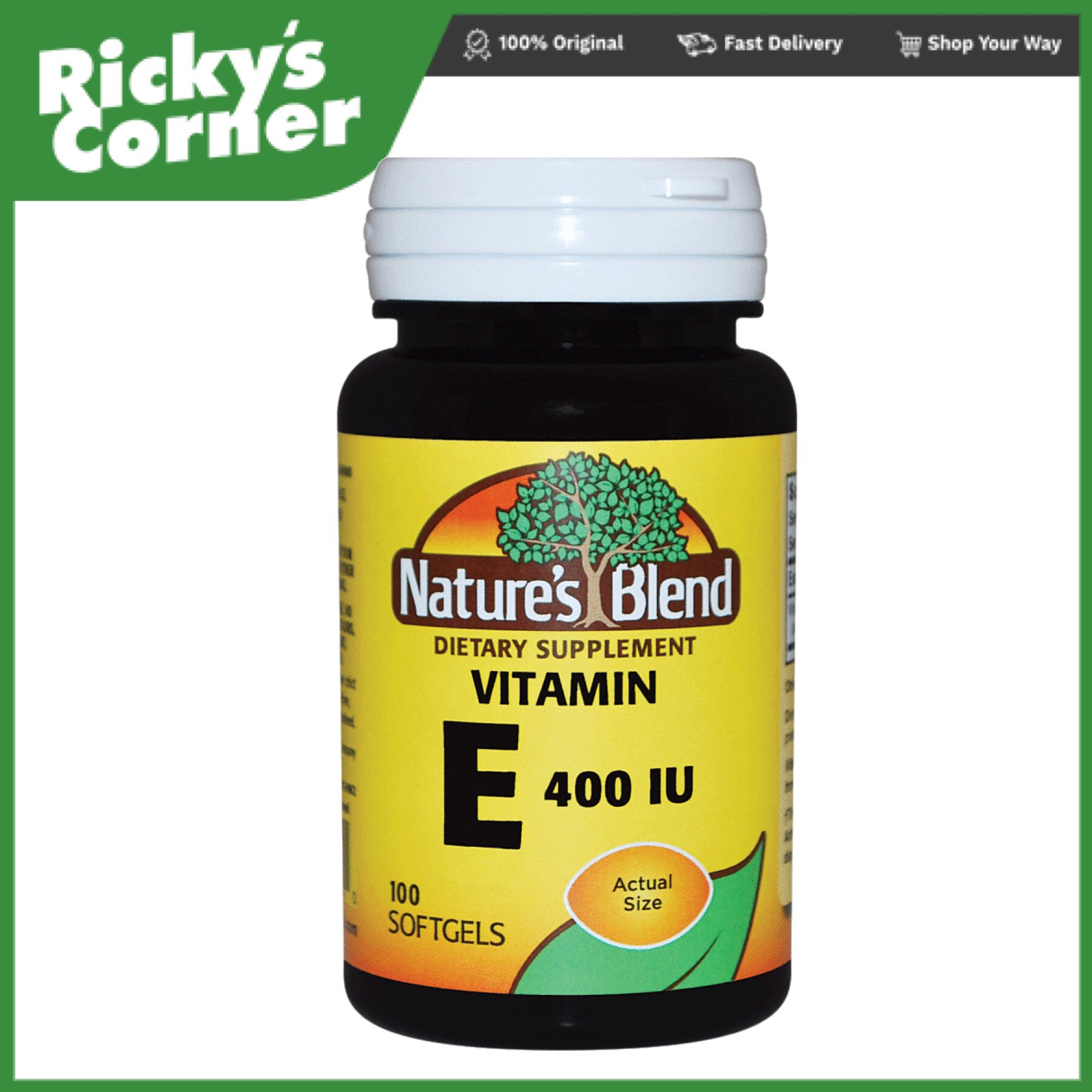 nature's blend vitamin e 400 iu 100 softgels e vitamin Lazada PH