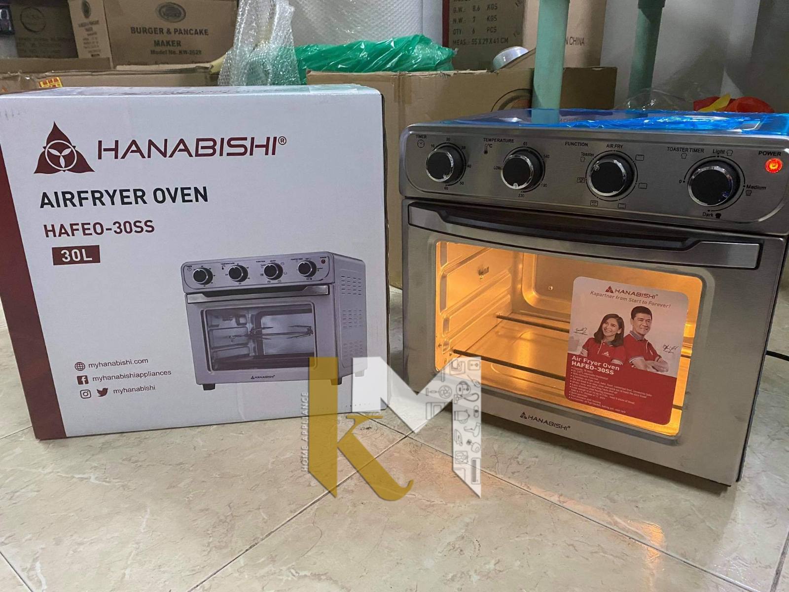 HANABISHI Air Fryer Oven 30L With Rotisserie Function Airfryer Kitchen