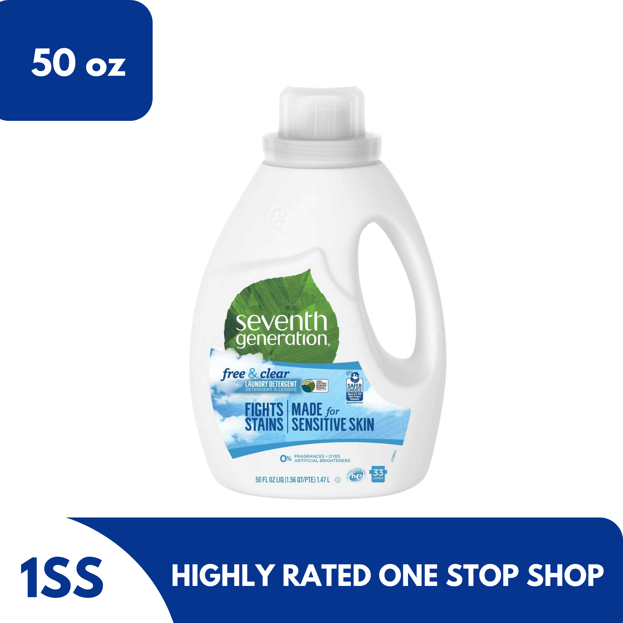 Seventh Generation Laundry Detergent, Fresh & Clear Made For Sensitive