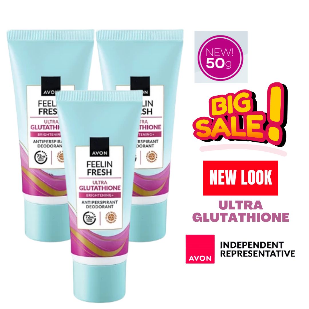 Avon Feelin Fresh Quelch Ultra Glutathione Anti-Perspirant Deodorant Cream 55g - 3 TUBES GodsFavorBoutique Cream Deodorant For Women White Deodorant For Daily Use - Lazada