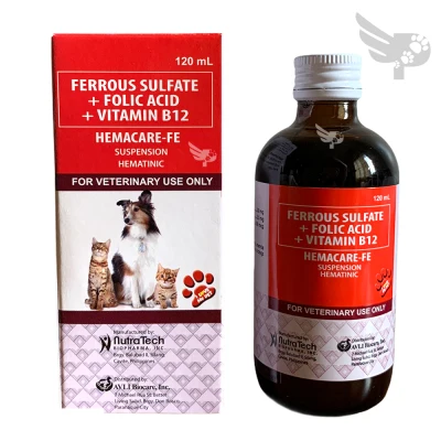 HEMACARE - FE 120ML in Plastic Pouch Packaging with Bubble Wrap - 120 ml - FOR PETS DOGS / CATS - NUTRATECH - petpoultryph